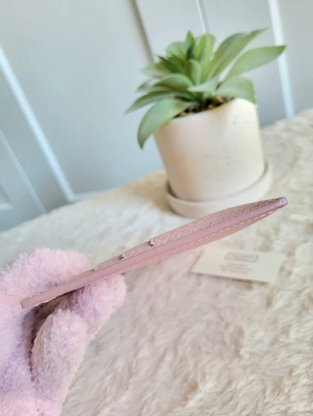 Louis Vuitton FELICIE Insert CARD Slot HOLDER Wallet Pink Rose Ballerine